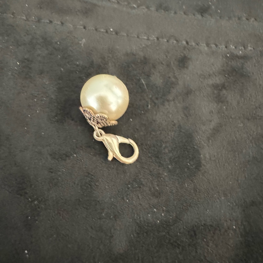 Origami Owl Gold Pearl Charm Dangle